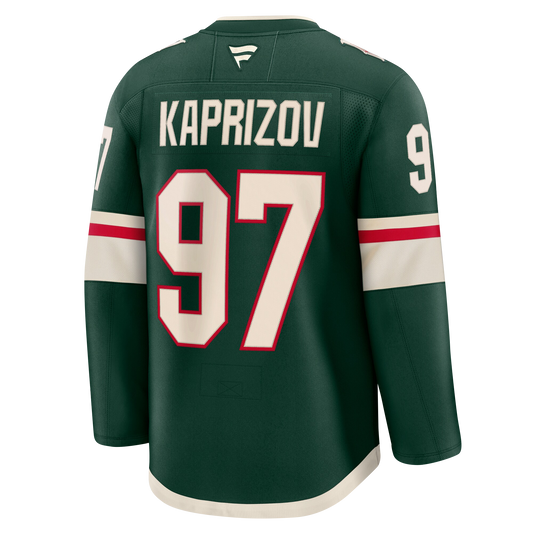 Kirill Kaprizov Minnesota Wild 2024 Fanatics Premium Official NHL HOME Jersey