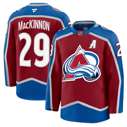 Nathan MacKinnon Colorado Avalanche 2024 Fanatics Premium Official HOME NHL Jersey