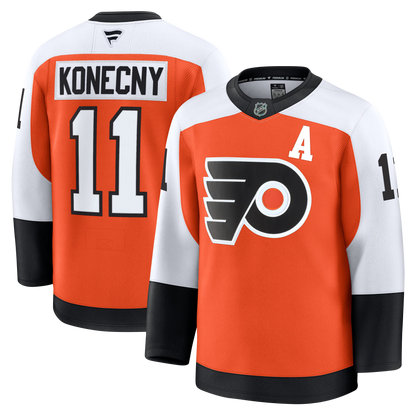 Travis Konecny Philadelphia Flyers 2024 Fanatics Premium Official NHL HOME Jersey