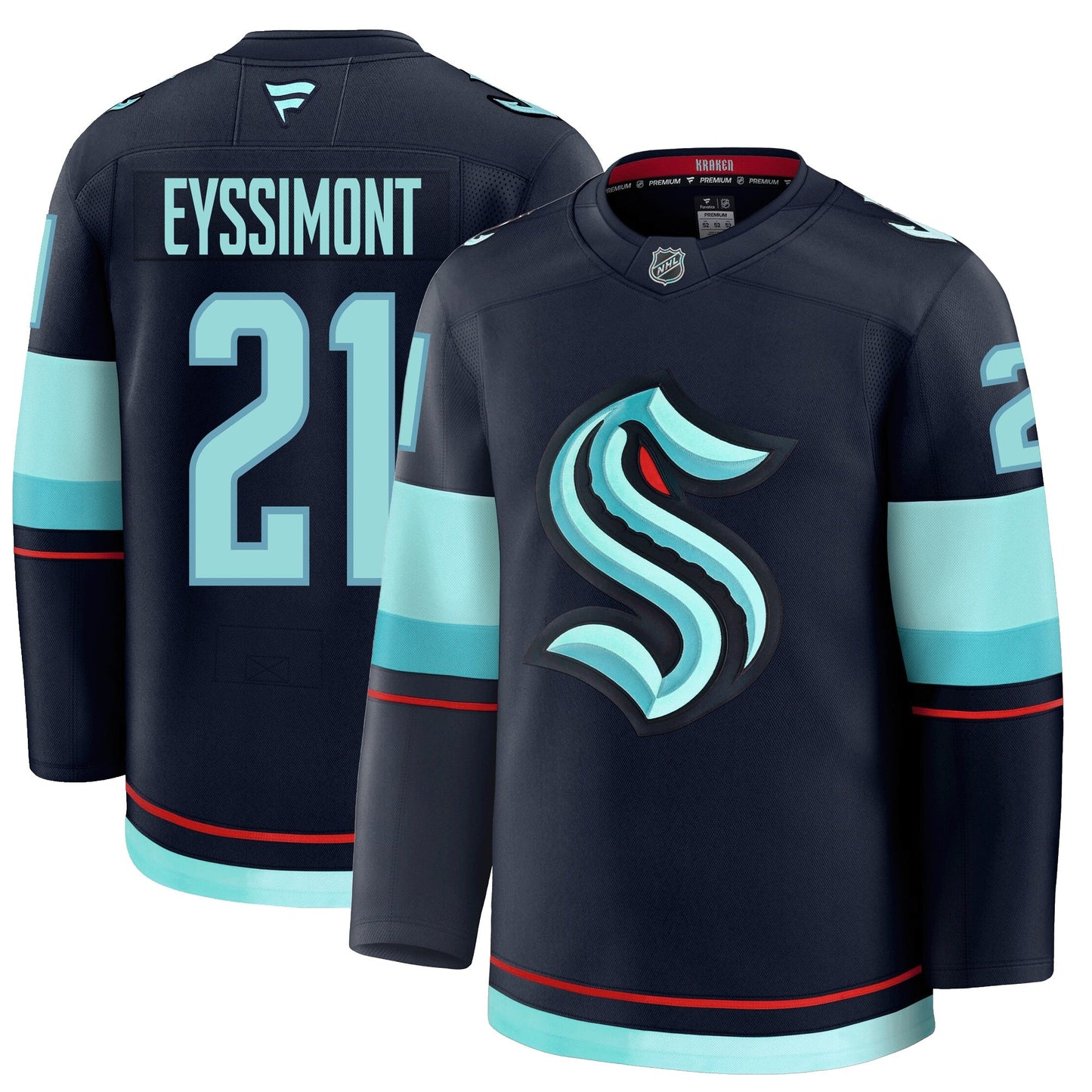 Michael Eyssimont Seattle Kraken Fanatics Premium Home Jersey