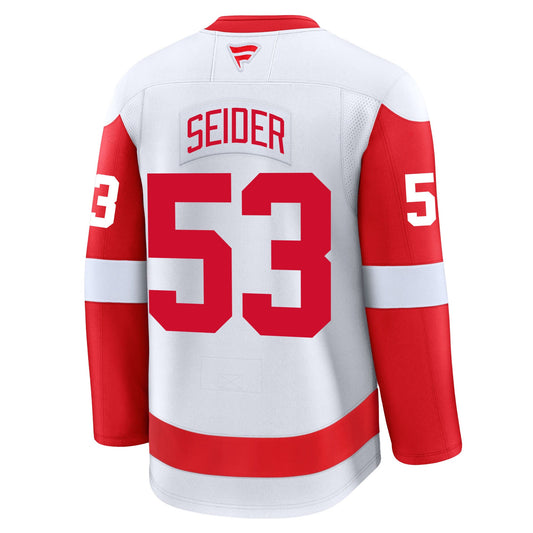 Moritz Seider Detroit Red Wings Fanatics Premium Away Jersey