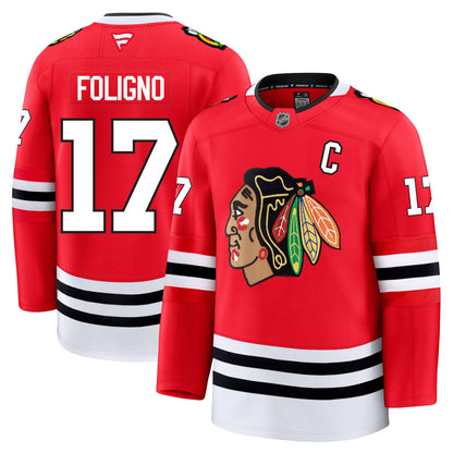 Nick Foligno Chicago Blackhawks Fanatics Premium Home Jersey