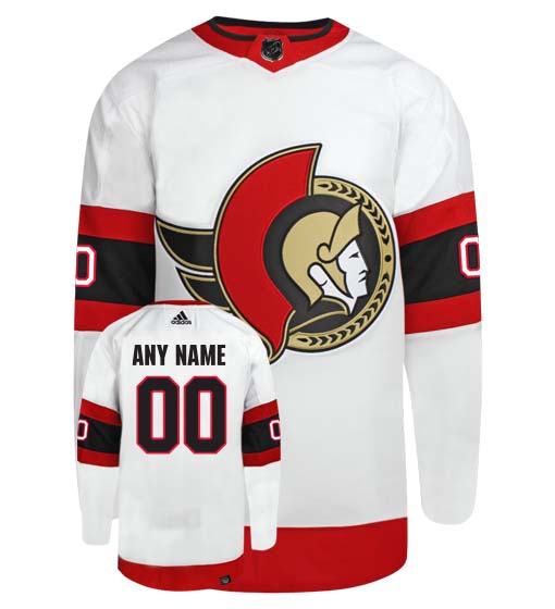 Customizable Ottawa Senators Adidas Primegreen Authentic NHL Hockey Jersey