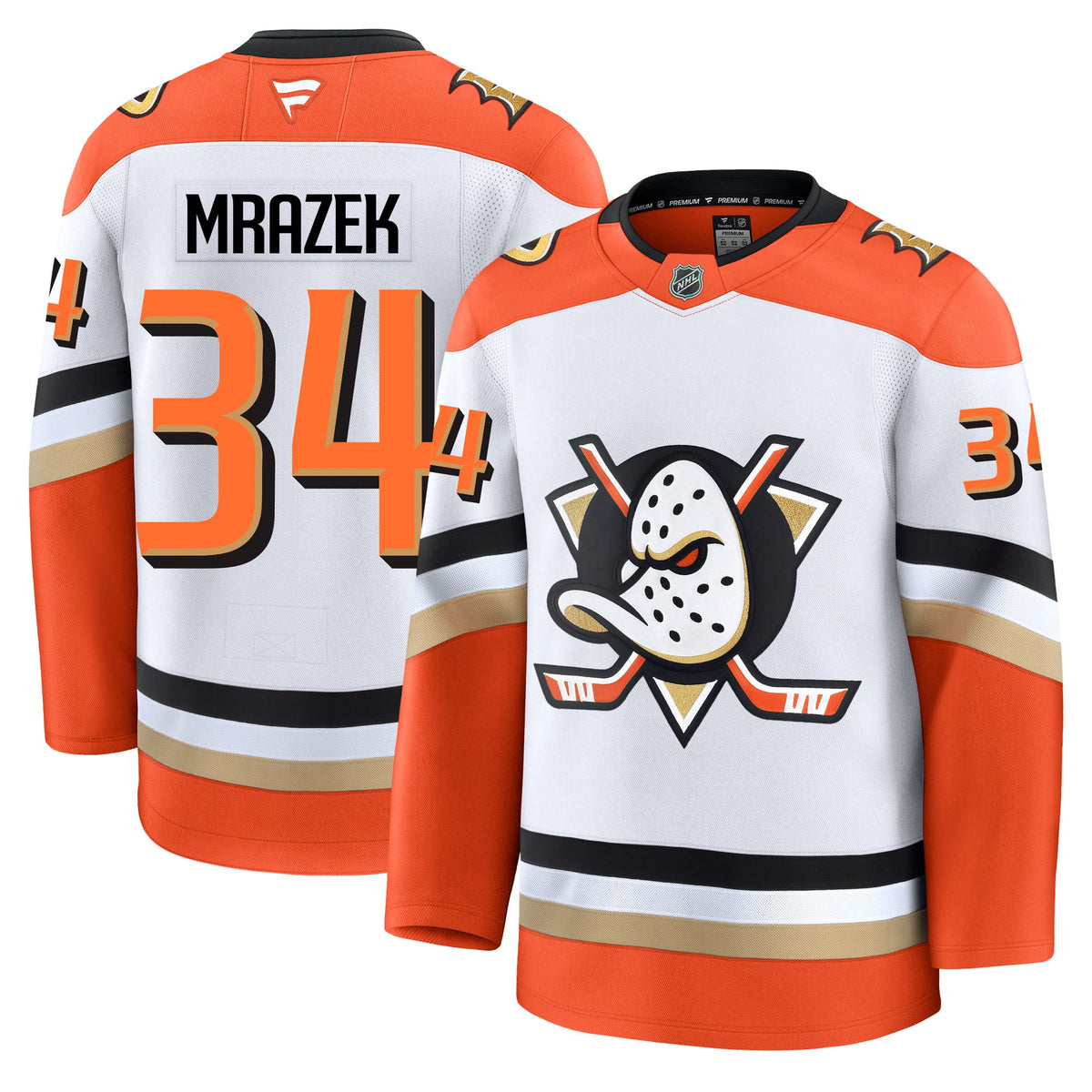 Petr Mrazek Anaheim Ducks Fanatics Premium Away Jersey