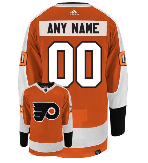 Customizable Philadelphia Flyers Adidas Primegreen Authentic NHL Hockey Jersey