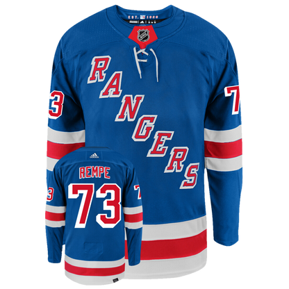 Matt Rempe New York Rangers Adidas Primegreen Authentic NHL Hockey Jersey