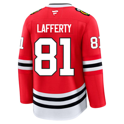 Sam Lafferty Chicago Blackhawks Fanatics Premium Home Jersey