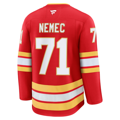 Simon Nemec Calgary Flames Fanatics Premium Home Jersey