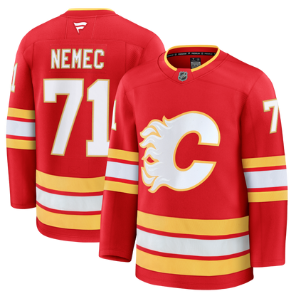 Simon Nemec Calgary Flames Fanatics Premium Home Jersey