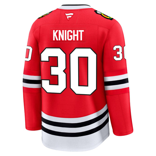 Spencer Knight Chicago Blackhawks Fanatics Premium Home Jersey