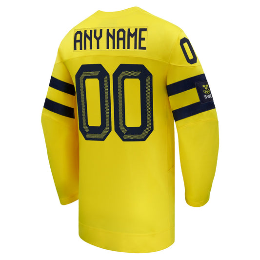 Customizable Team Sweden 2026 Nike Yellow Replica Jersey