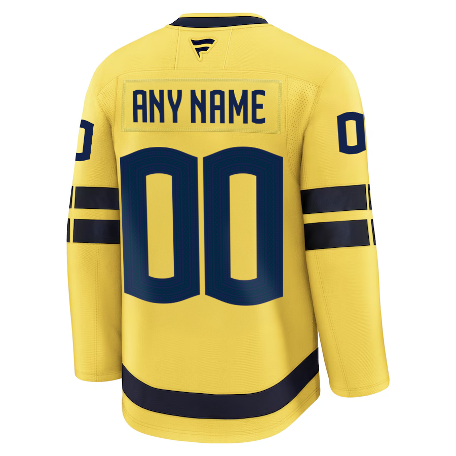 Customizable Team Sweden 4 Nations Face-Off Fanatics Premium Jersey