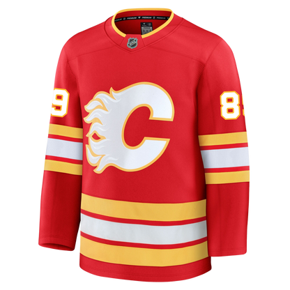 Zayne Parekh Calgary Flames Fanatics Premium Home Jersey