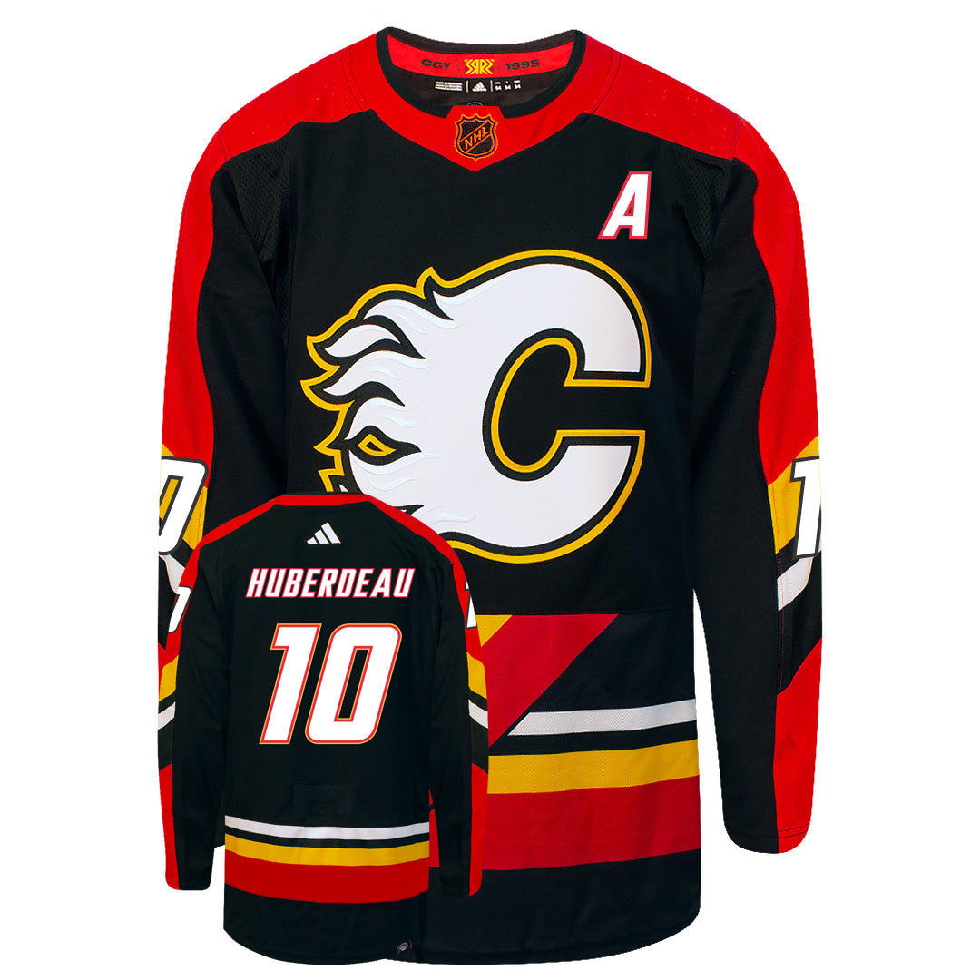 Jonathan Huberdeau Calgary Flames Adidas 2022 Primegreen Reverse Retro Authentic NHL Hockey Jersey