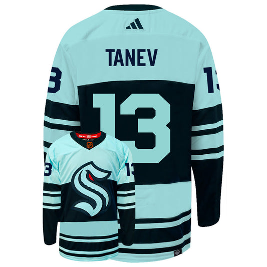 Brandon Tanev Seattle Kraken Adidas 2022 Primegreen Reverse Retro Authentic NHL Hockey Jersey