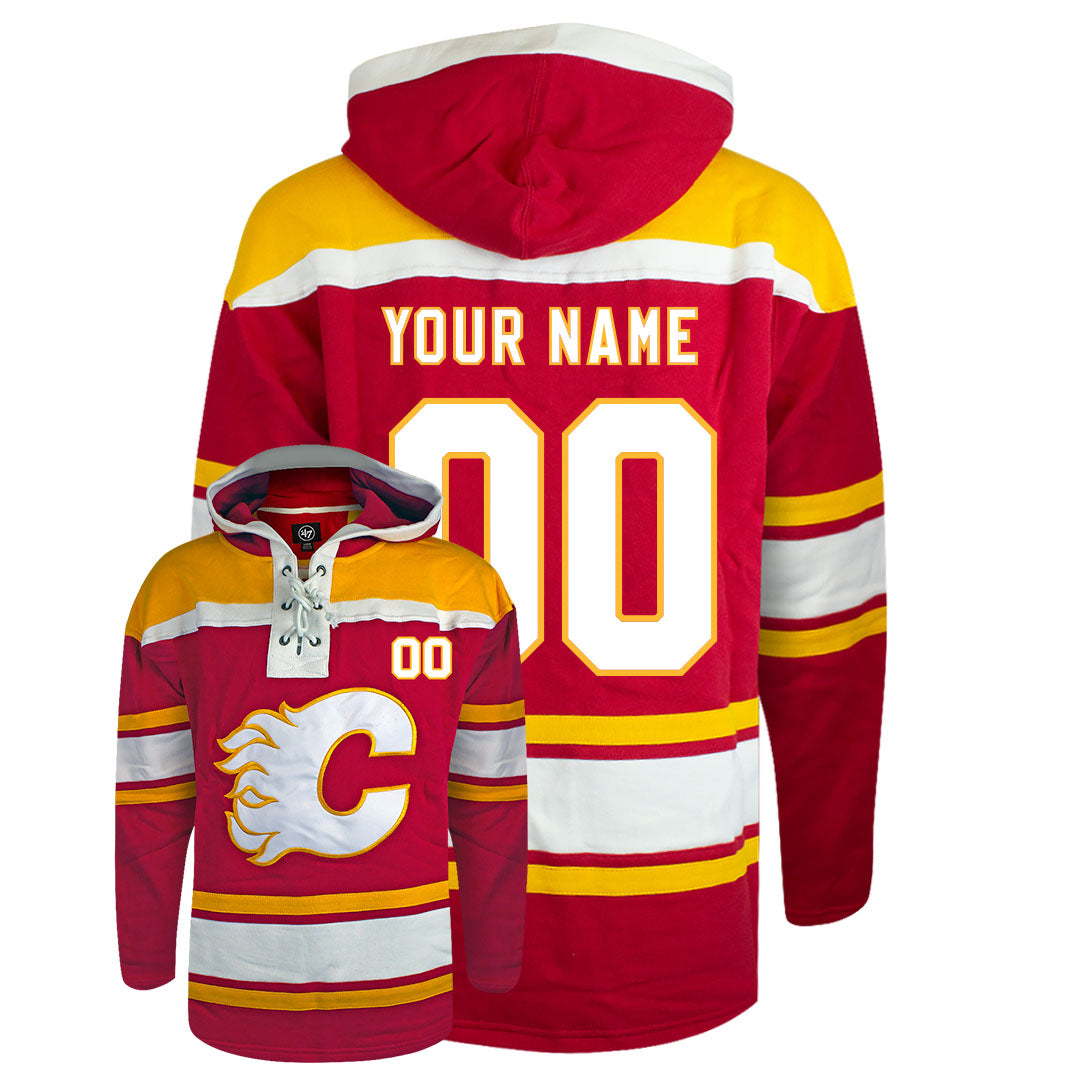 Customizable Calgary Flames 47' Fleece Lacer Hoody