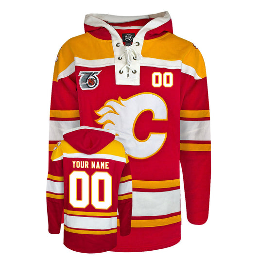 Customizable Calgary Flames 47' Retro Superior Lacer Hoody