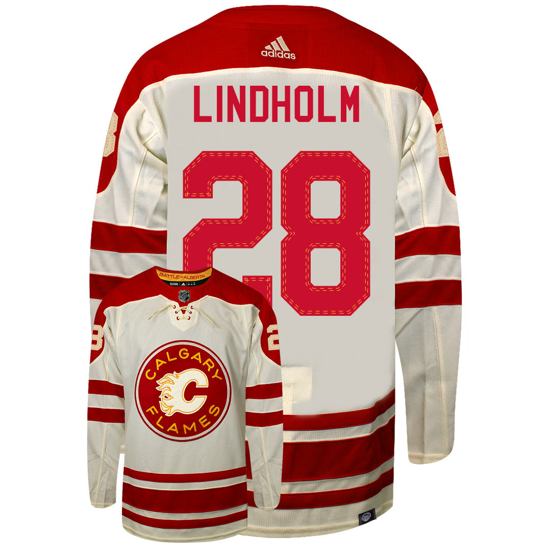 Adidas Calgary Flames No28 Elias Lindholm White 2019 All-Star Game Parley Authentic Stitched NHL Jersey