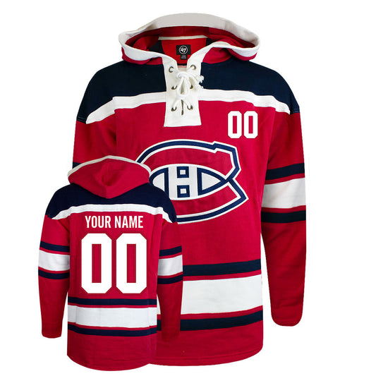 Customizable Montreal Canadiens 47' Fleece Lacer Hoody