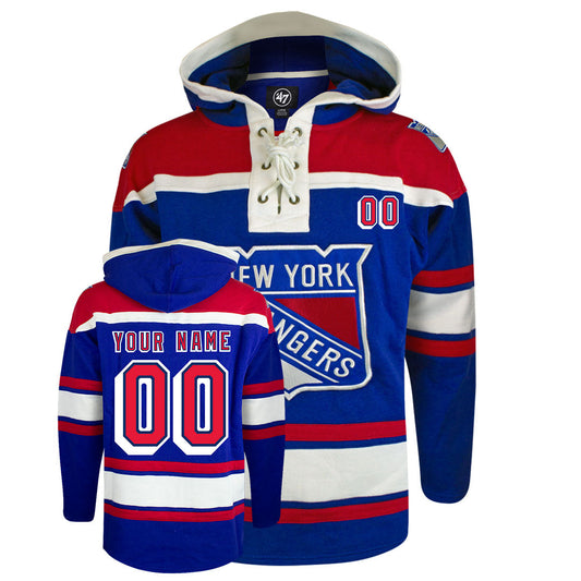 Customizable New York Rangers 47' Fleece Lacer Hoody