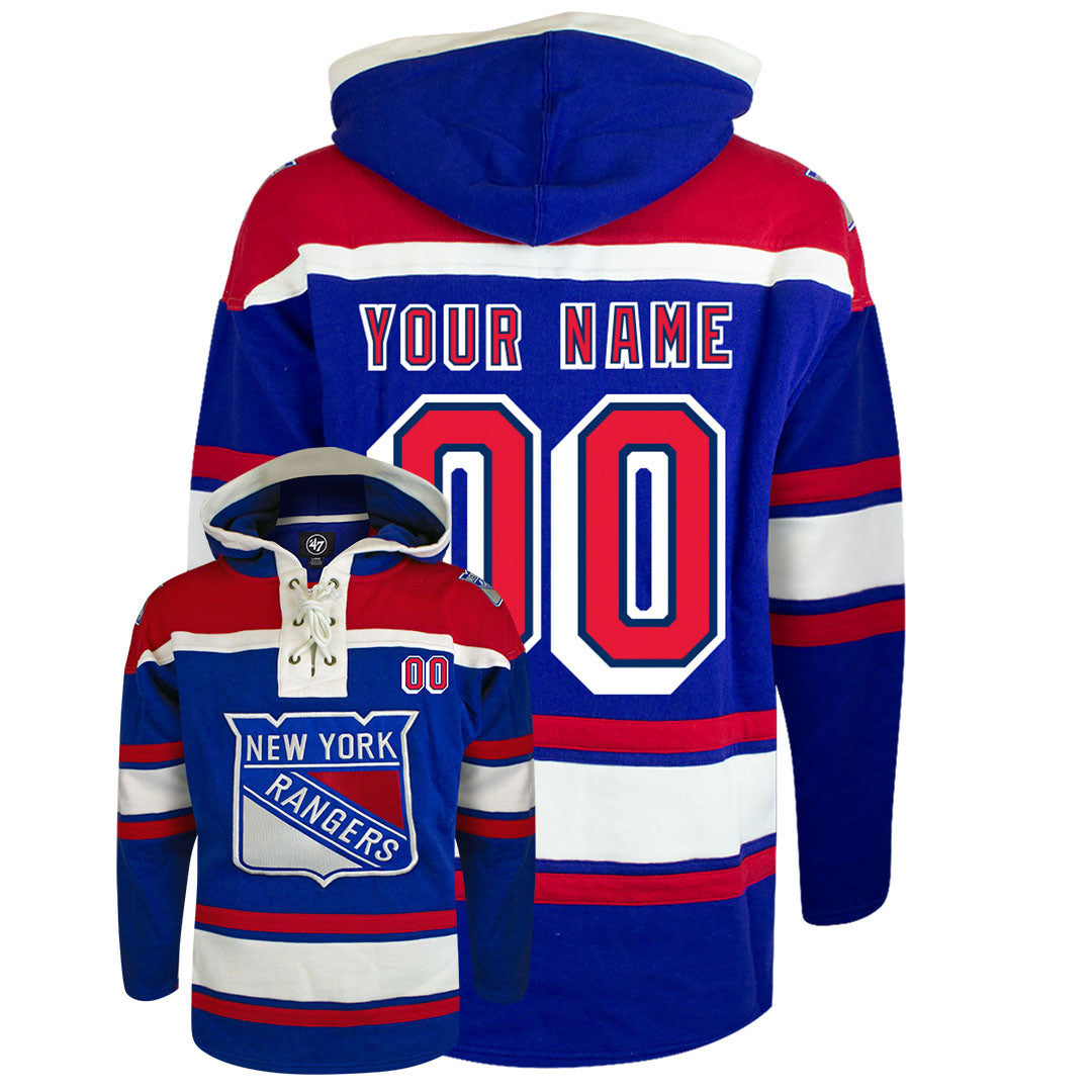 Customizable New York Rangers 47' Fleece Lacer Hoody