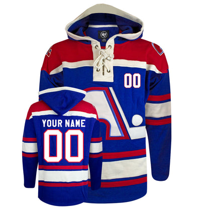 Customizable Quebec Nordiques 47' Fleece Lacer Hoody