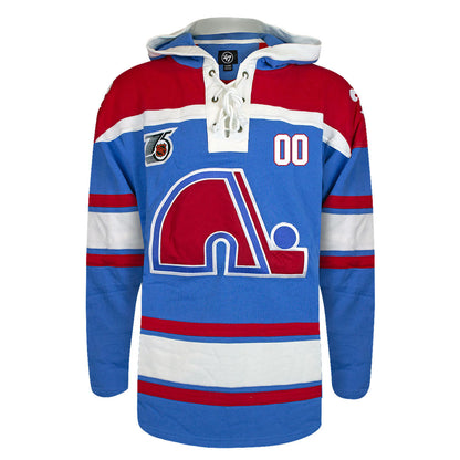 Customizable Quebec Nordiques 47' Retro Superior Lacer Hoody