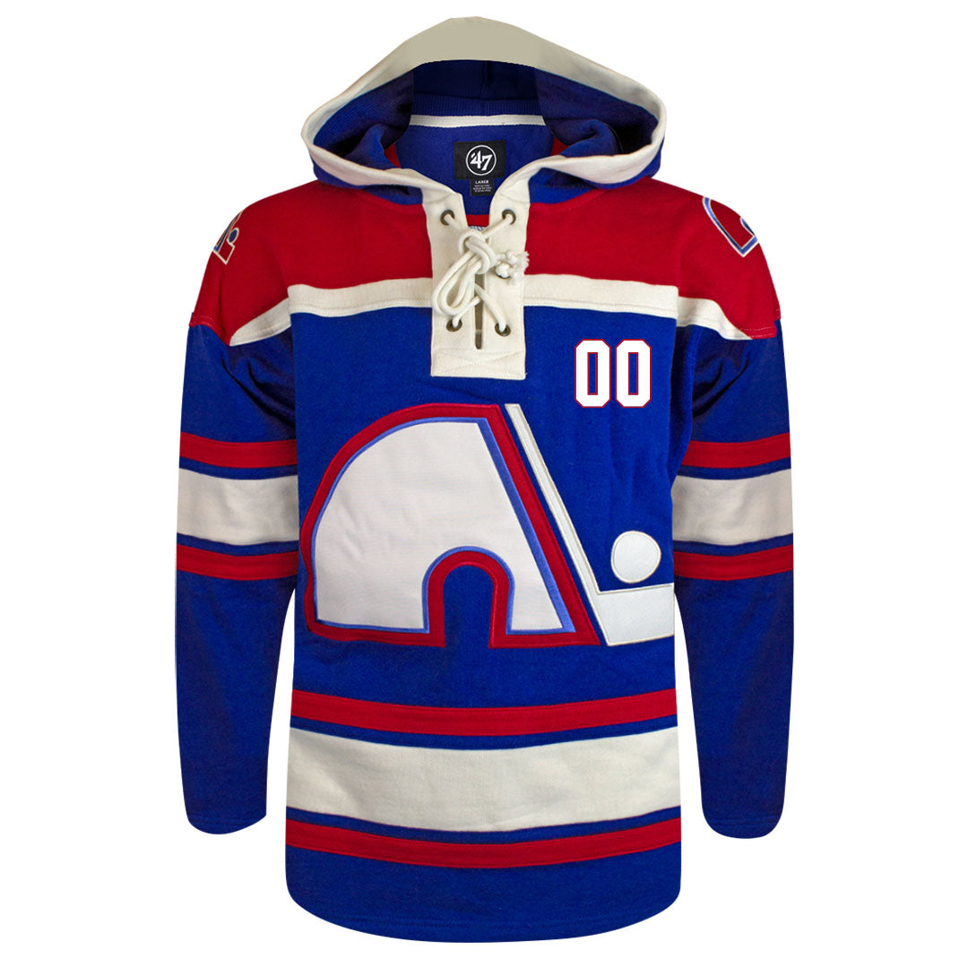 Customizable Quebec Nordiques 47' Fleece Lacer Hoody