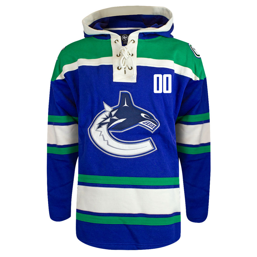 Customizable Vancouver Canucks 47' Fleece Lacer Hoody