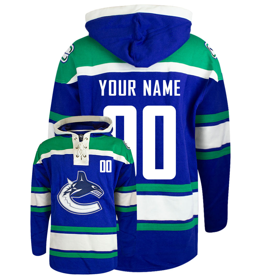 Customizable Vancouver Canucks 47' Fleece Lacer Hoody