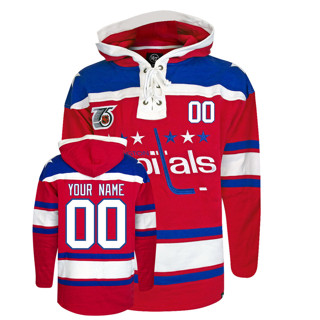 Customizable Washington Capitals 47' Retro Superior Lacer Hoody