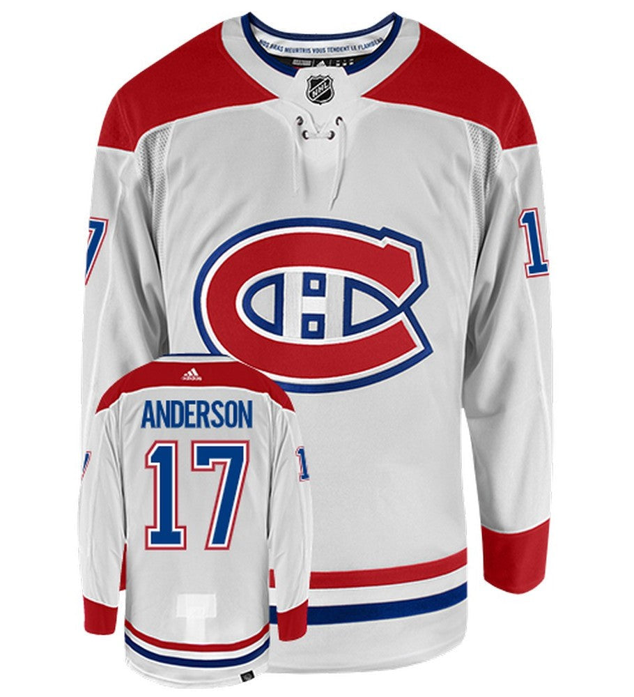 Josh Anderson Montreal Canadiens Adidas Primegreen Authentic Home NHL Hockey Jersey - Front/Back View