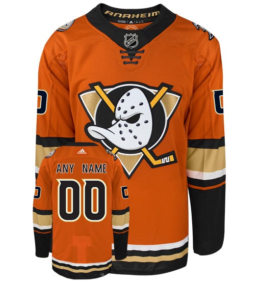 Anaheim Ducks Adidas Primegreen Authentic Third Alternate NHL Hockey Jersey - Front/Back View