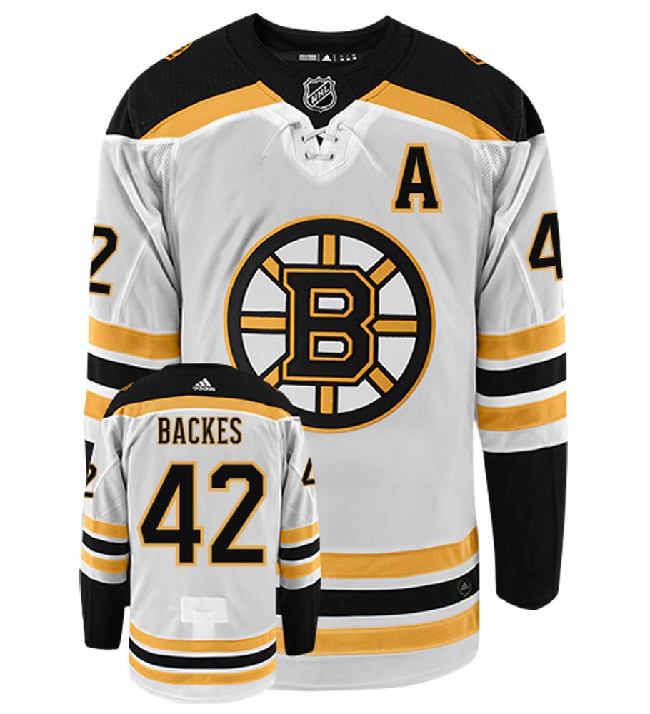 David Backes Boston Bruins Adidas Authentic Away NHL Hockey Jersey