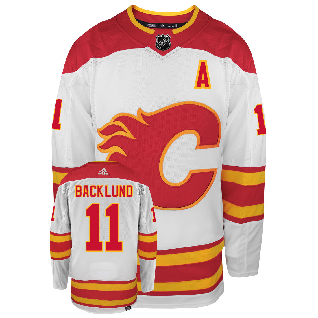 Adidas Calgary Flames No11 Mikael Backlund 40th Anniversary Third 2019-20 NHL Jersey
