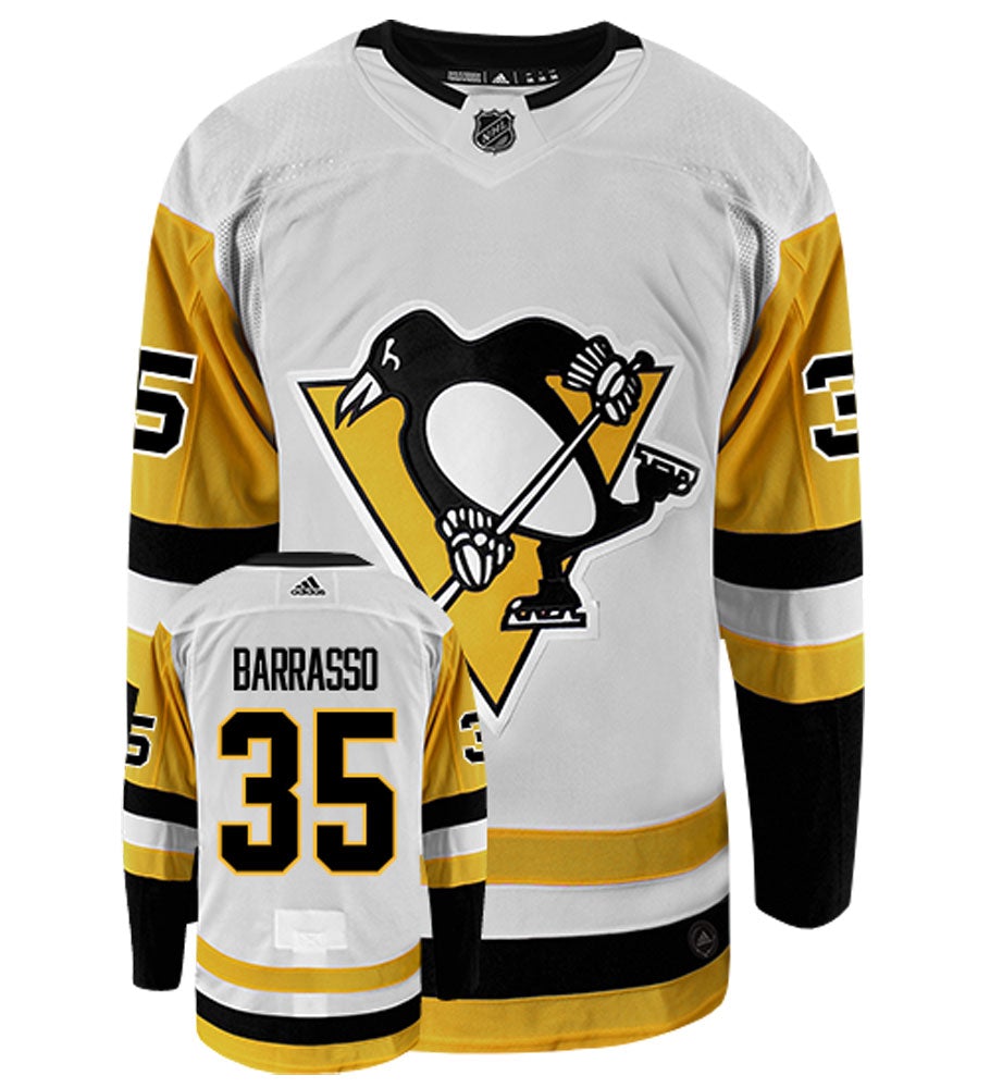 Tom Barrasso Pittsburgh Penguins Adidas Authentic Away NHL Vintage Hockey Jersey
