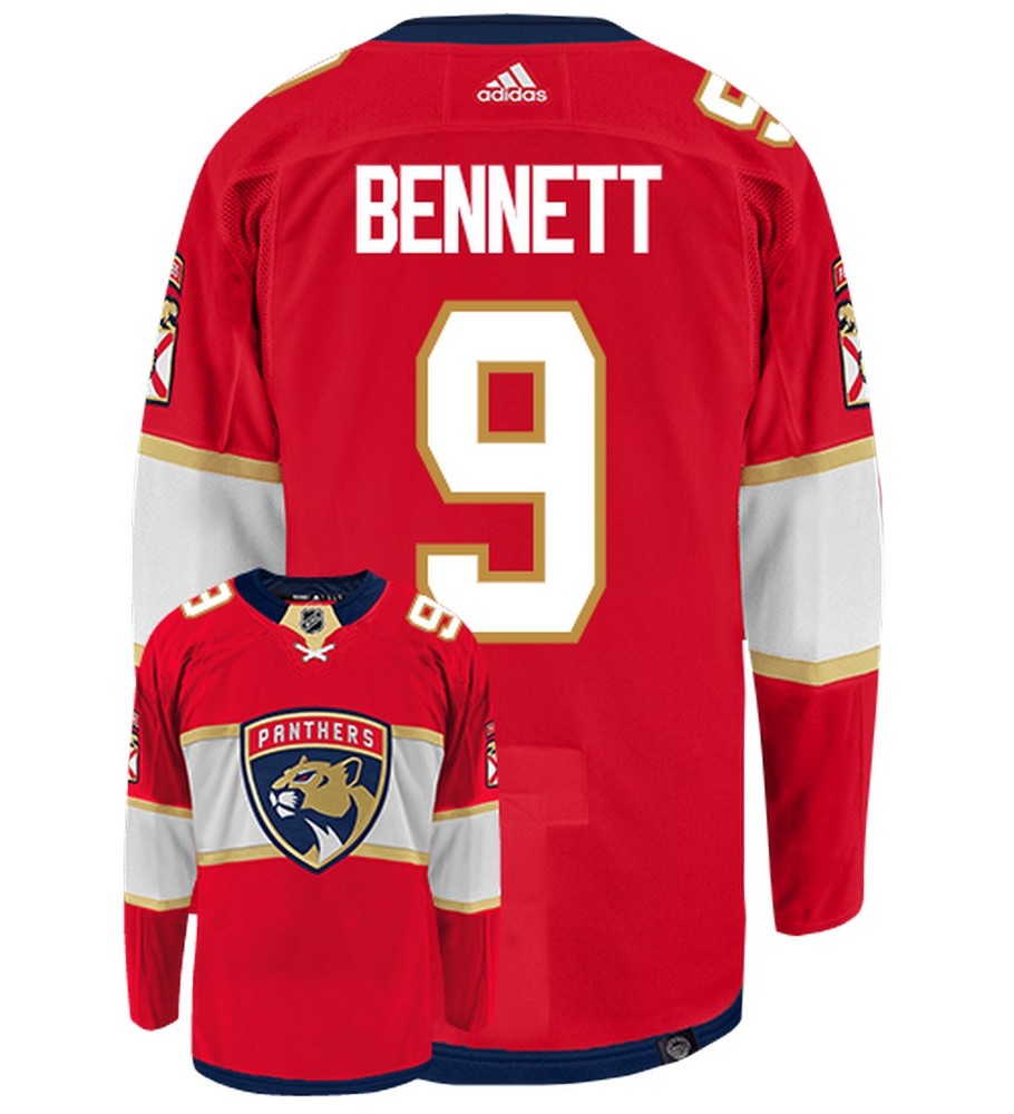 Sam Bennett Florida Panthers Adidas Primegreen Authentic Home NHL Hockey Jersey - Back/Front View