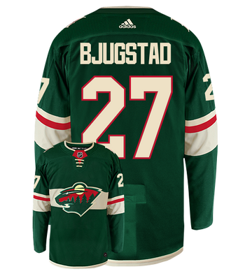 Nick Bjugstad Minnesota Wild Adidas Authentic Home NHL Hockey Jersey CoolHockey