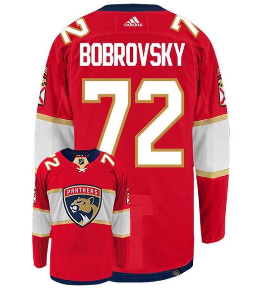 Sergei Bobrovsky Florida Panthers Adidas Primegreen Authentic Home NHL Hockey Jersey - Back/Front Jersey