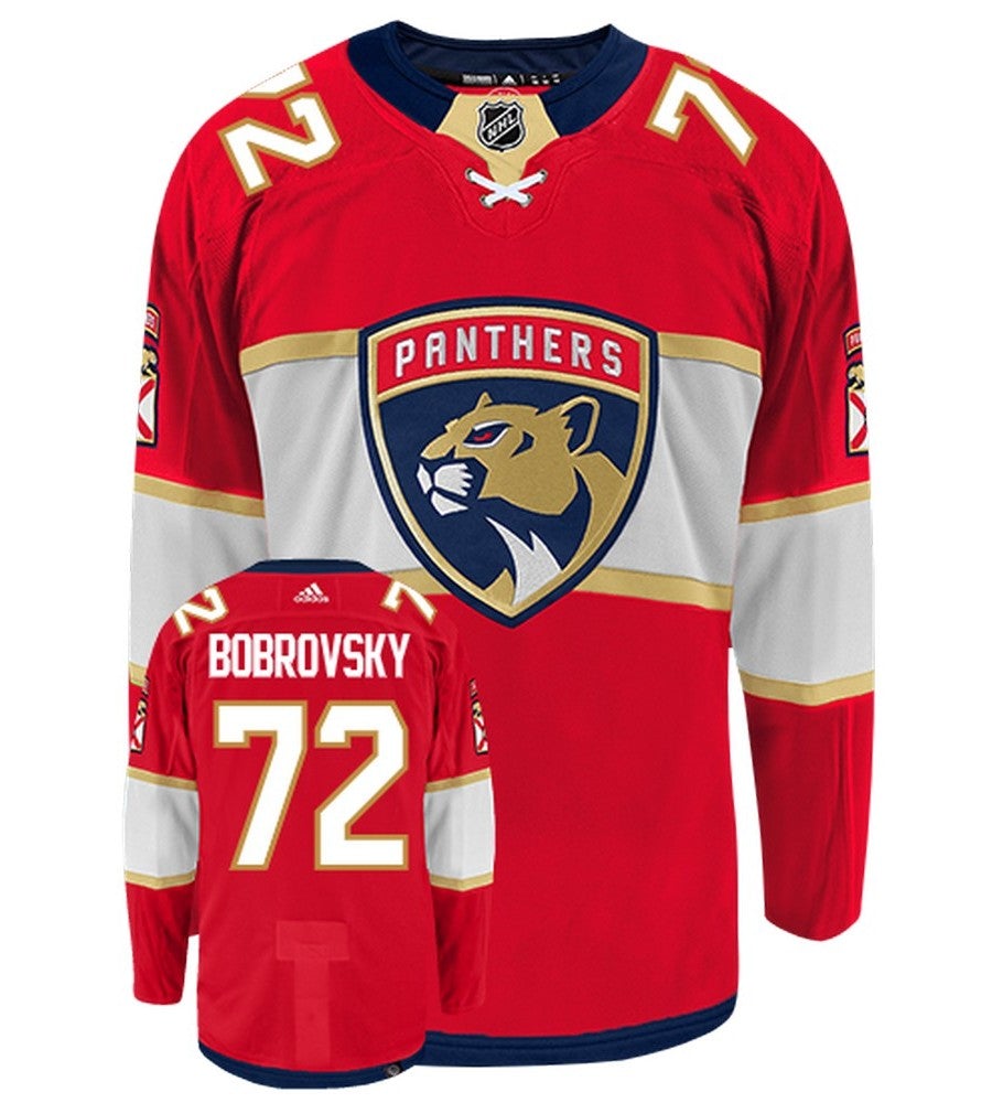 Sergei Bobrovsky Florida Panthers Adidas Primegreen Authentic Home NHL Hockey Jersey - Front/Back View