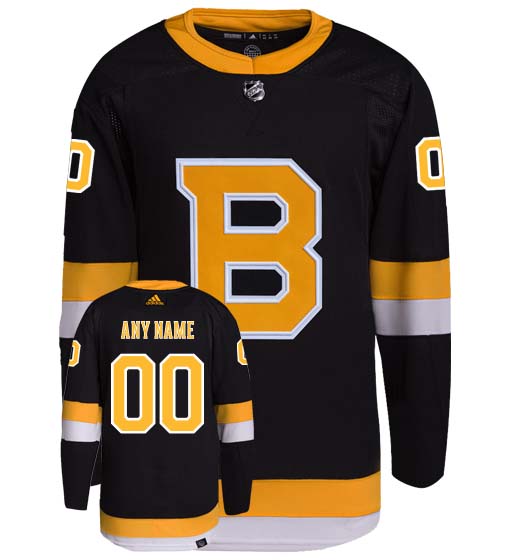 Customizable Boston Bruins Adidas Primegreen Authentic NHL Alternate Jersey