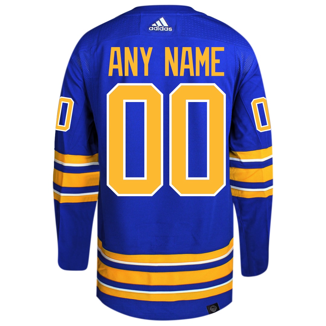 Customizable Buffalo Sabres Adidas Primegreen Authentic NHL Hockey Jersey