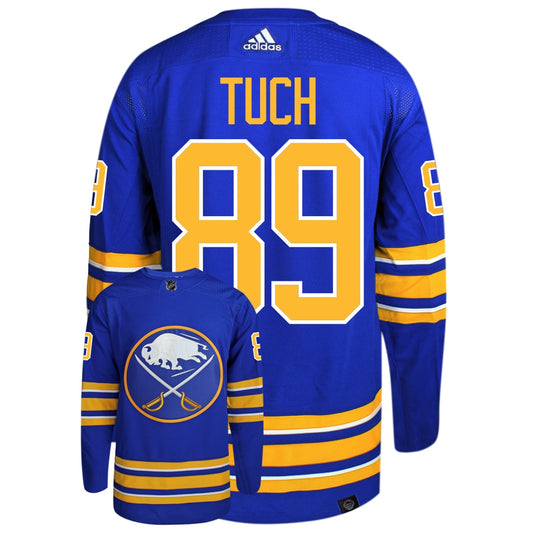Alex Tuch Buffalo Sabres Adidas Primegreen Authentic NHL Hockey Jersey - Back/Front View