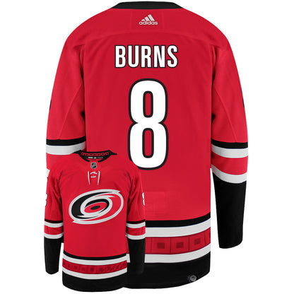 Brent Burns Carolina Hurricanes Adidas Primegreen Authentic NHL Hockey Jersey - Back/Front View