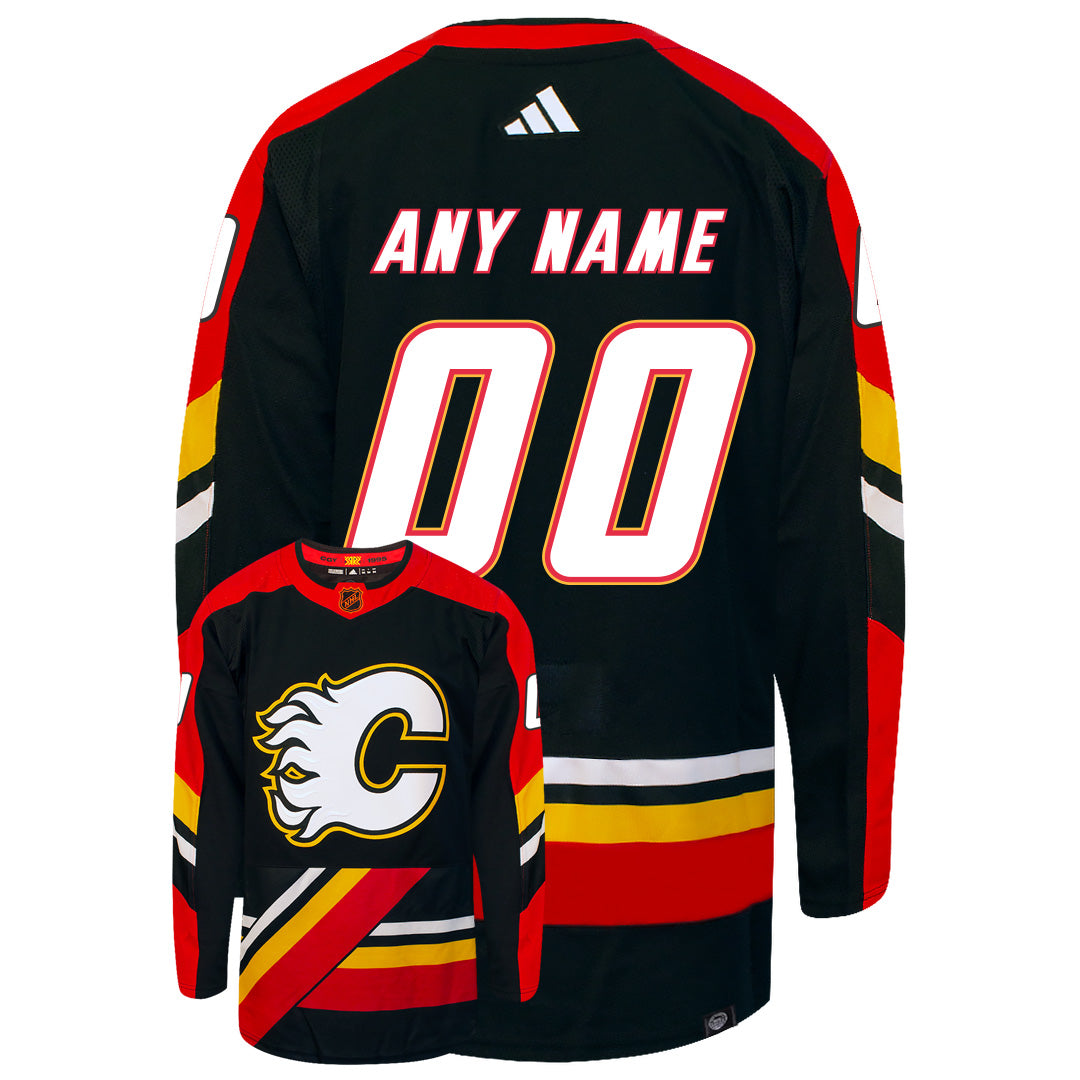 ANY NAME AND NUMBER CALGARY FLAMES REVERSE RETRO AUTHENTIC ADIDAS NHL –  Hockey Authentic