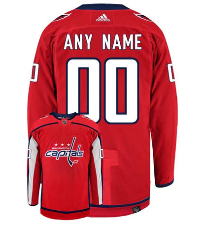 Washington Capitals Adidas Primegreen Authentic Home NHL Hockey Jersey - Back/Front View