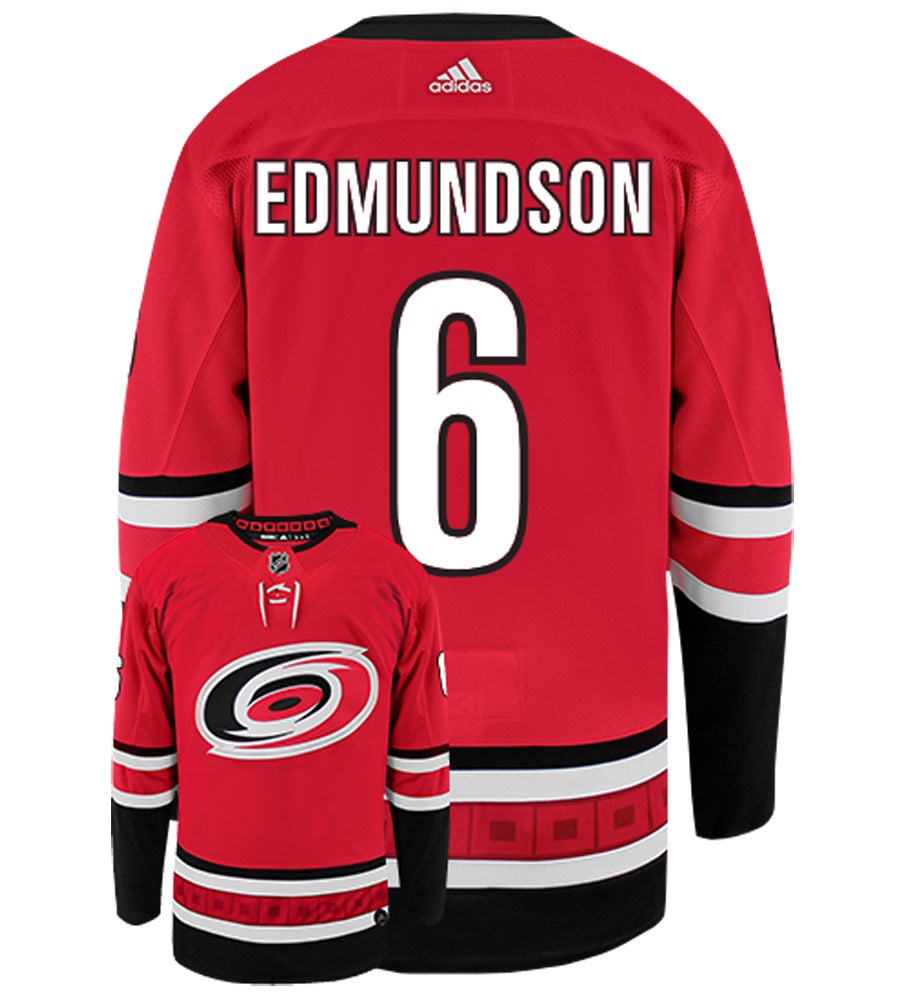 Joel Edmundson Carolina Hurricanes Adidas Authentic Home NHL Hockey Jersey