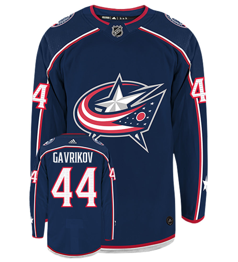 Vladislav Gavrikov Columbus Blue Jackets  Adidas Authentic Home NHL Hockey Jersey