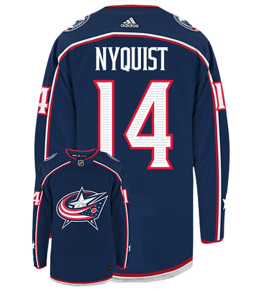 Gustav Nyquist Columbus Blue Jackets  Adidas Authentic Home NHL Hockey Jersey