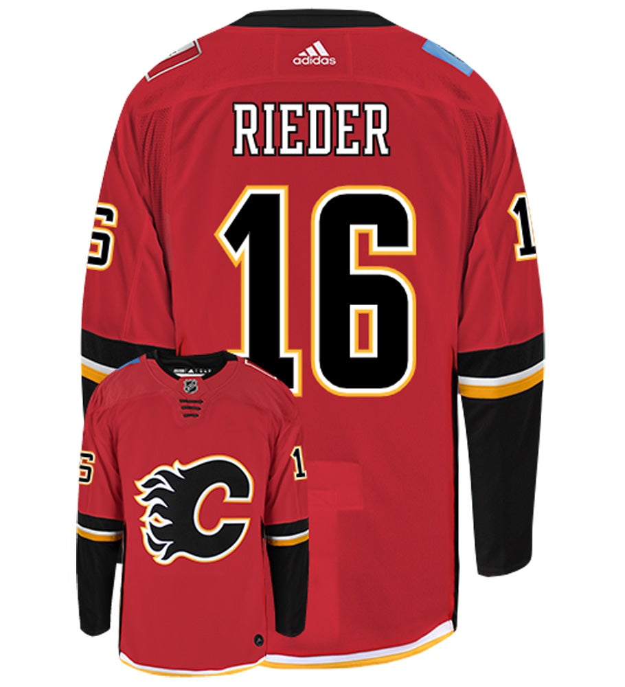 Tobias Rieder Calgary Flames Adidas Authentic Home NHL Hockey Jersey